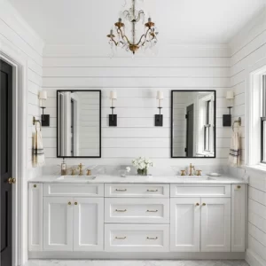 Modern white bathroom design